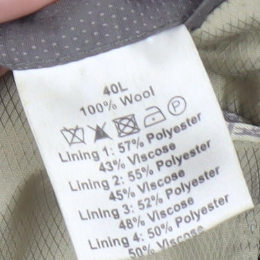 Corsivo Men's Grey Suit Jacket 40L Wool Formal Wear