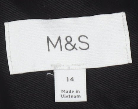 Marks & Spencer Women's Black Size 14 Trench Coat
