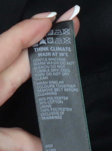 Marks & Spencer Women's Black Size 14 Trench Coat