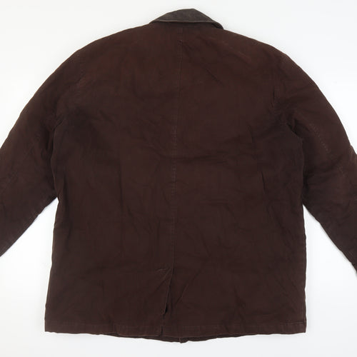 Thomas Nash Men's XL Brown Overcoat with Pockets