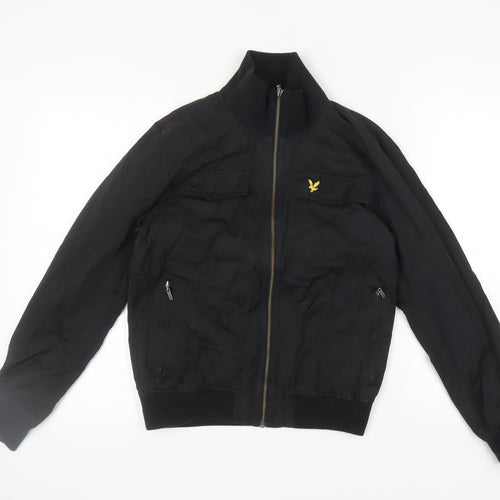 Lyle & Scott Men's Black Bomber Jacket S Vintage