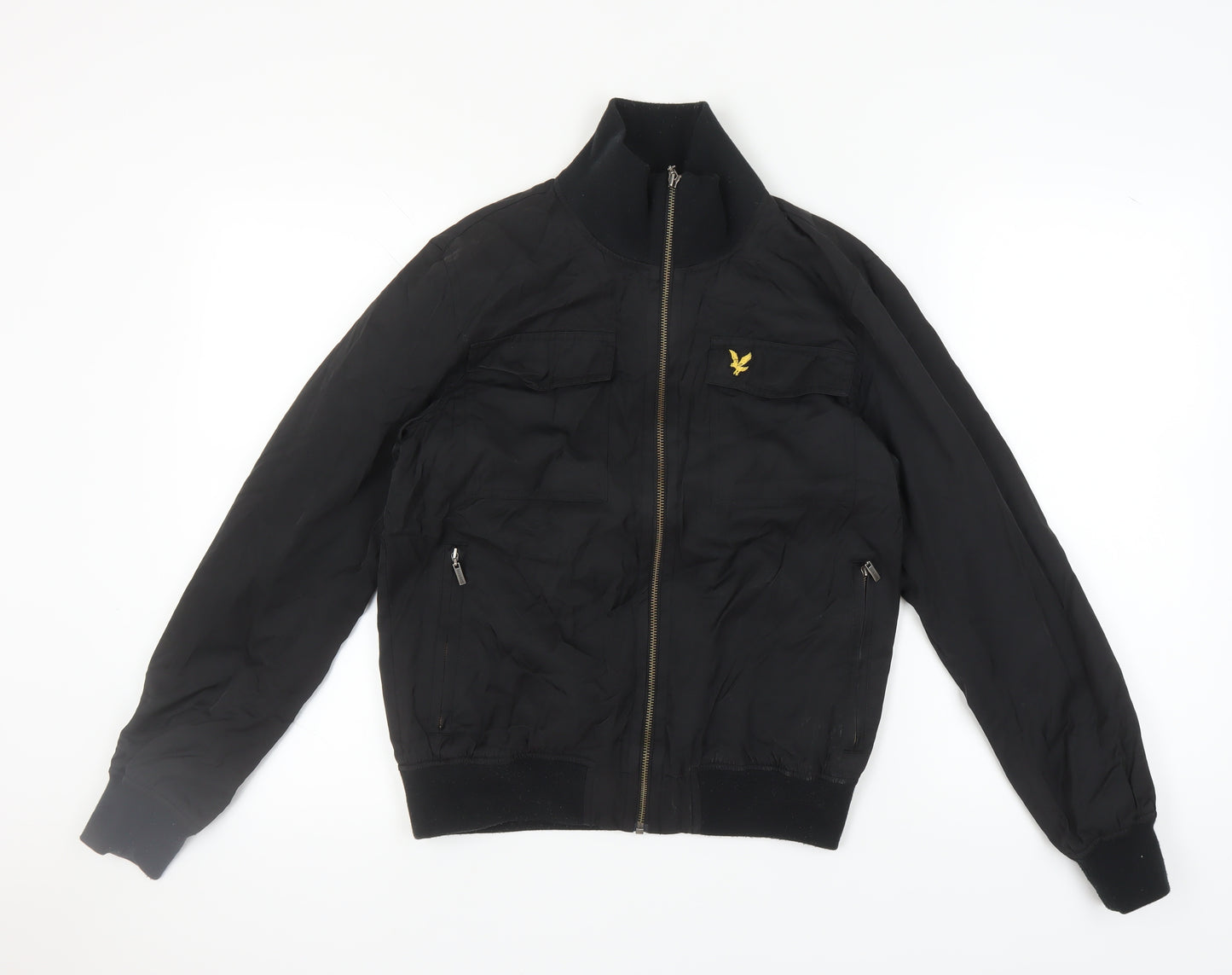 Lyle & Scott Men's Black Bomber Jacket S Vintage
