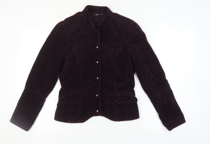 Jasper Conran Women's Purple Cotton Jacket, Size 14, Buttoned