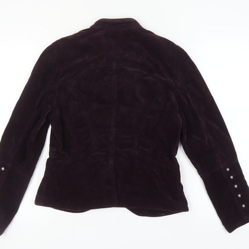 Jasper Conran Women's Purple Cotton Jacket, Size 14, Buttoned