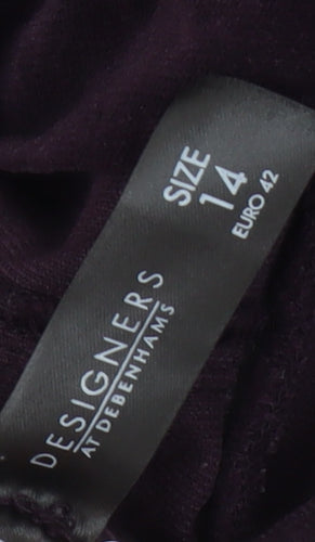 Jasper Conran Women's Purple Cotton Jacket, Size 14, Buttoned