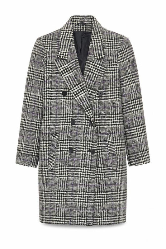 Front view of Richards Women's Multicoloured Check Coat, size 10