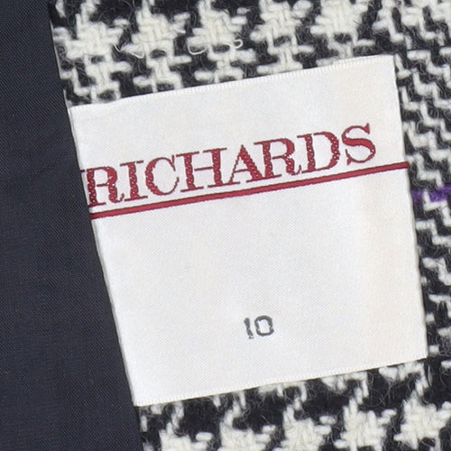 Richards Women's Multicoloured Check Coat Size 10