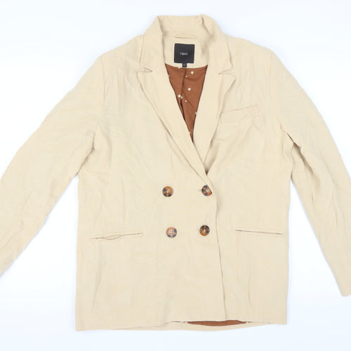 Next Women's Beige Blazer, Size 12, Double Breasted