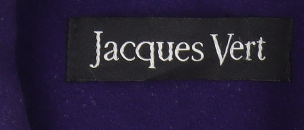 Jacques Vert Women's Purple Wool Overcoat Size 14