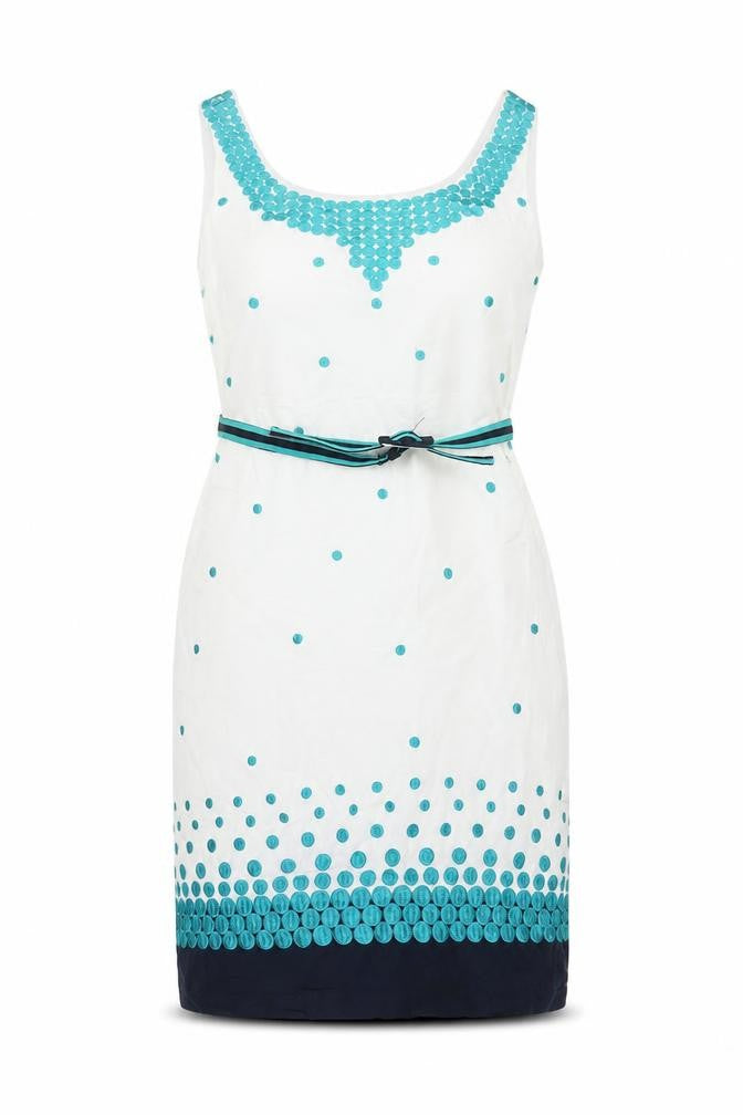 Front view of Per Una Women's Multicolour Polka Dot Dress 12L