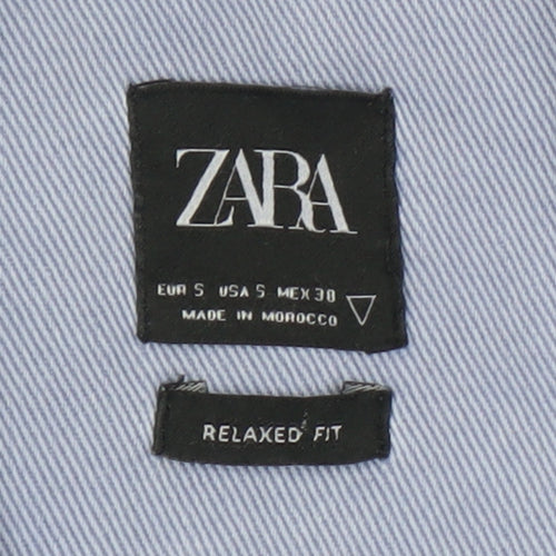 ZARA Men's Blue Relaxed Fit Corduroy Jacket, Size S