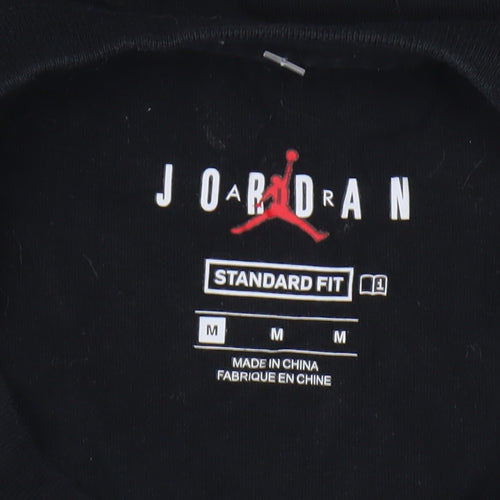 Jordan Men's Black T-Shirt M Logo Graphic Print