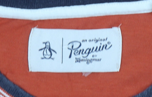 Original Penguin Orange Men's Large Crew Neck T-Shirt