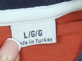 Original Penguin Orange Men's Large Crew Neck T-Shirt