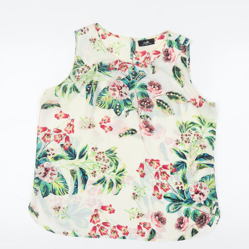Wallis Womens Floral Sleeveless Blouse Size 14