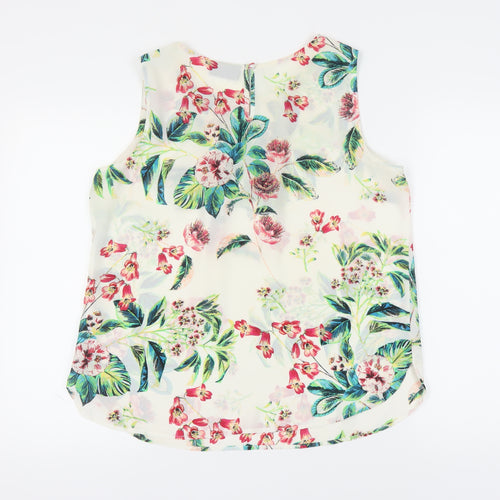 Wallis Womens Floral Sleeveless Blouse Size 14