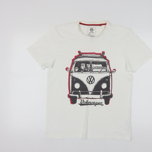 Next Men's White Volkswagen Graphic T-Shirt - Medium
