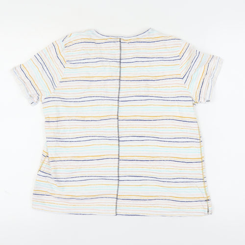 White Stuff Women's Multicoloured Striped T-Shirt, Size 12