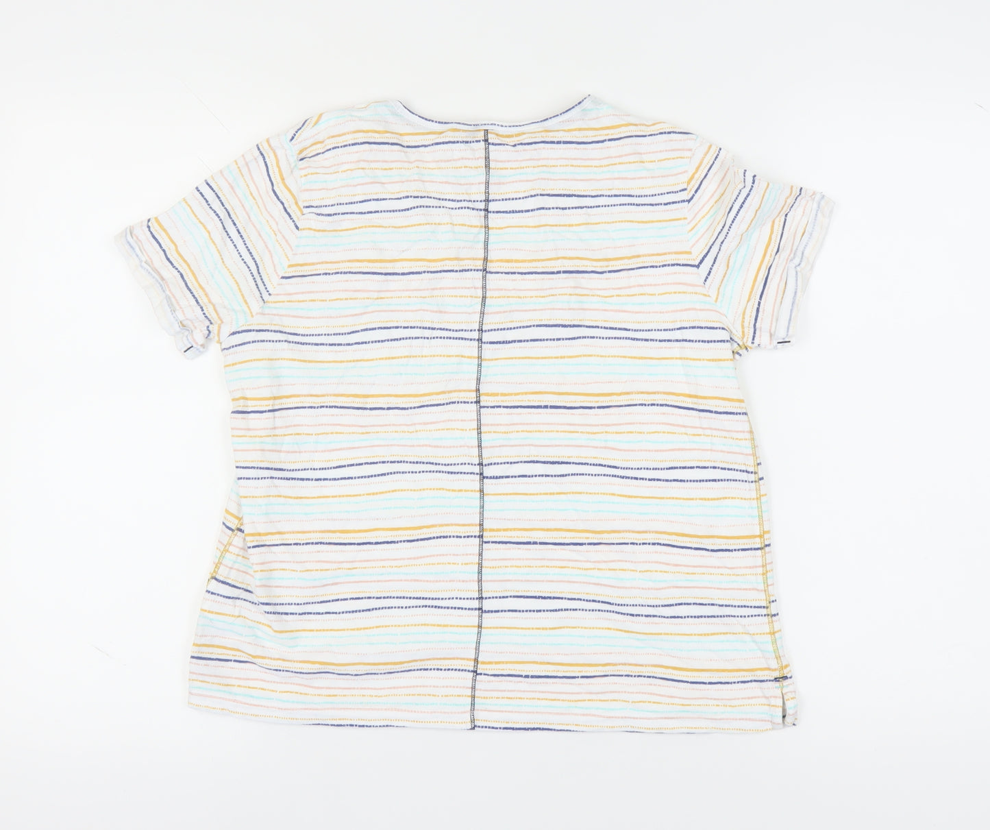 White Stuff Women's Multicoloured Striped T-Shirt, Size 12
