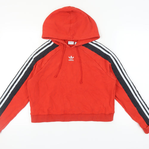 Adidas Women Red Hoodie, Size 8, Pullover Style