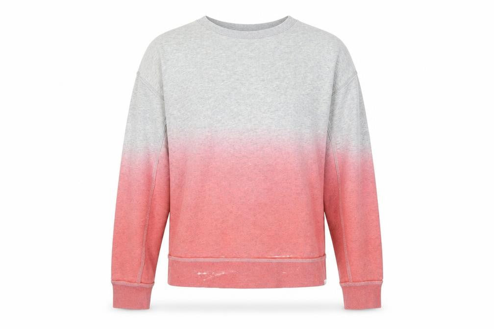 Front view of Gap girls’ grey and pink pullover sweatshirt xl