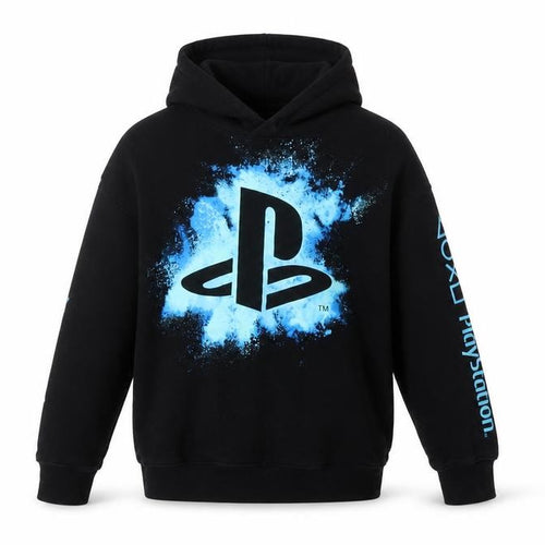 H&M Boys Black Hoodie PlayStation Print 9-10 Years