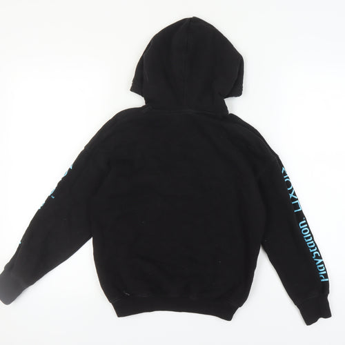 H&M Boys Black Hoodie PlayStation Print 9-10 Years