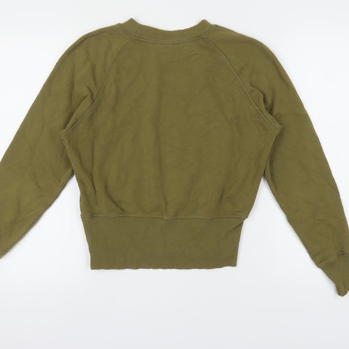 Monki Women's XS Green Pullover Sweatshirt