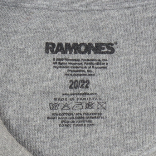 Ramones Unisex Adult Grey Pullover Sweatshirt
