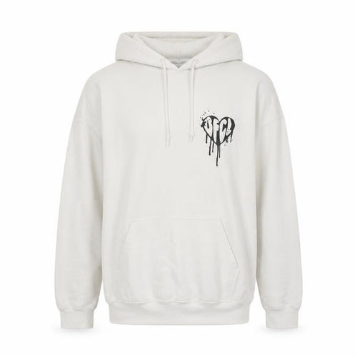 Boohoo White Hoodie for Women, Medium, Logo, Casual