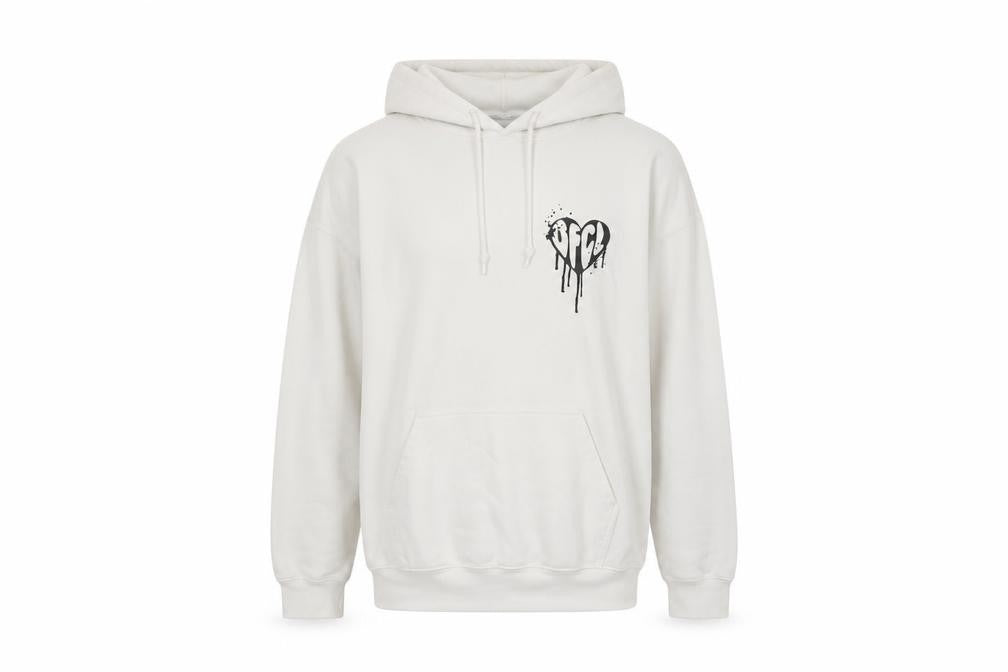 Boohoo White Hoodie for Women, Medium, Logo, Casual