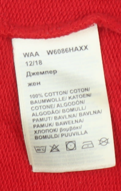 Wrangler Women's Red Logo Sweatshirt Size S Casual