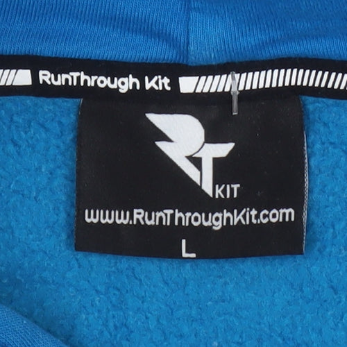 RunThrough Kit Blue Hoodie Unisex Large Pullover