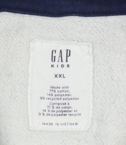GAP Unisex Kids Multicoloured Plaid Pullover XXL Hoodie