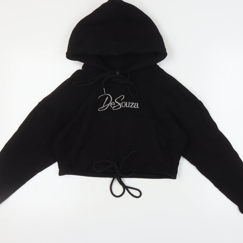 DeSouza Women's Black Hoodie Size S Regular Fit