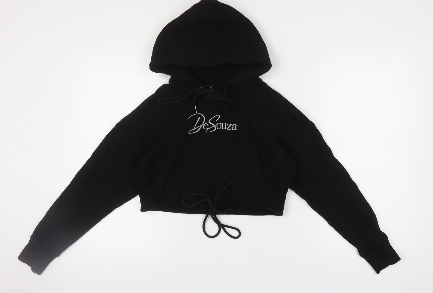 DeSouza Women's Black Hoodie Size S Regular Fit