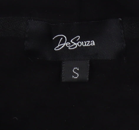 DeSouza Women's Black Hoodie Size S Regular Fit
