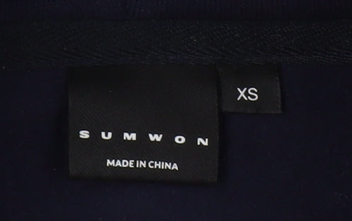 SUMWON Unisex Blue XS Pullover Hoodie