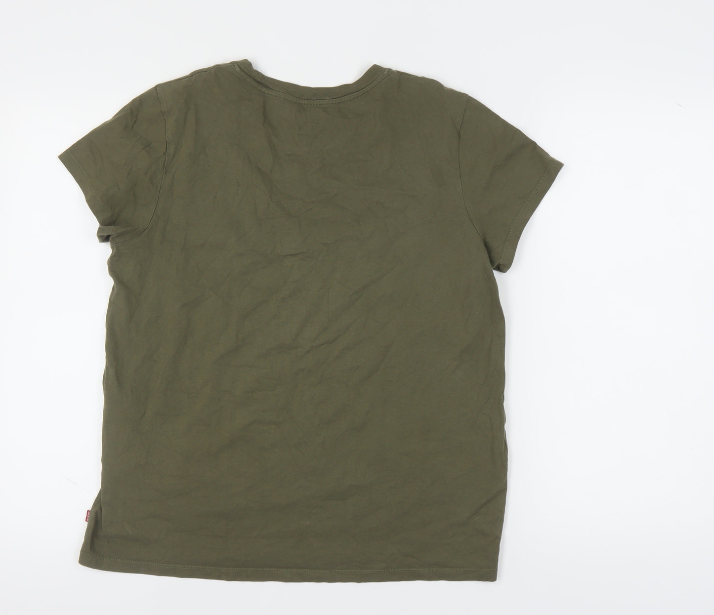 Levi's Women's Green T-Shirt, Size L, Casual Basic Tee