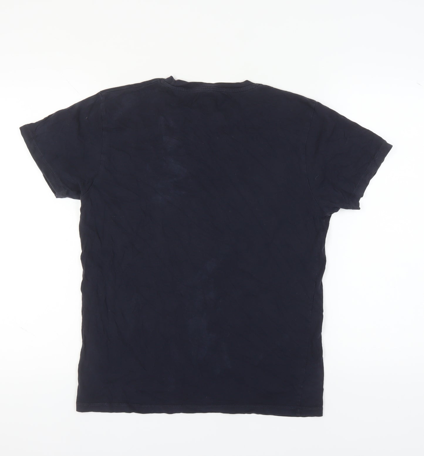 Jack & Jones Men's Blue Graphic Print T-Shirt L