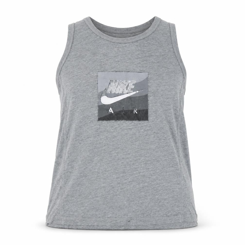 Front view of Nike Men's Grey Tank Top M - Gym & Running Activewear