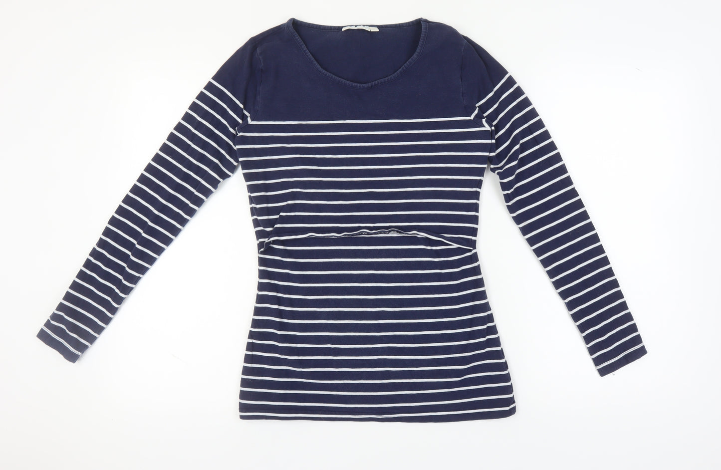 JoJo Maman Bébé Women’s Blue Striped Long Sleeve Top
