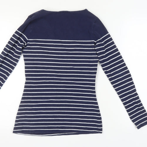 JoJo Maman Bébé Women’s Blue Striped Long Sleeve Top