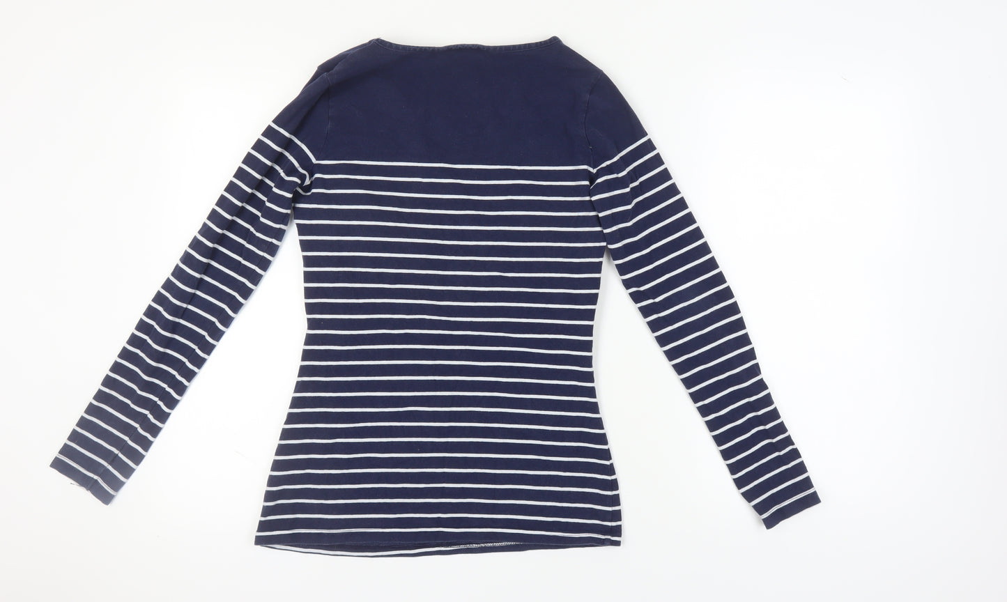 JoJo Maman Bébé Women’s Blue Striped Long Sleeve Top