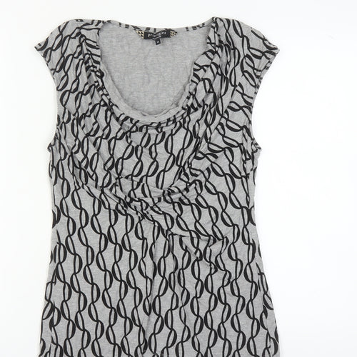 Principles Women’s Geometric Top, Size 14, Scoop Neck