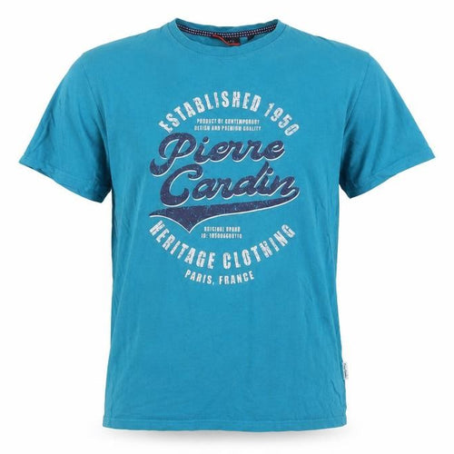 Pierre Cardin Men's Blue Crew Neck T-Shirt, Size M