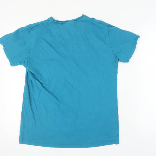Pierre Cardin Men's Blue Crew Neck T-Shirt, Size M