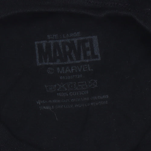 Marvel Men's Black Spider-Man Graphic Tee L