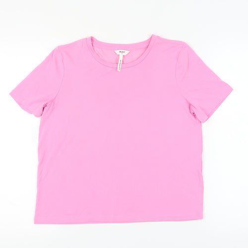 Object Pink Women's T-Shirt - Size S, Casual Crew Neck