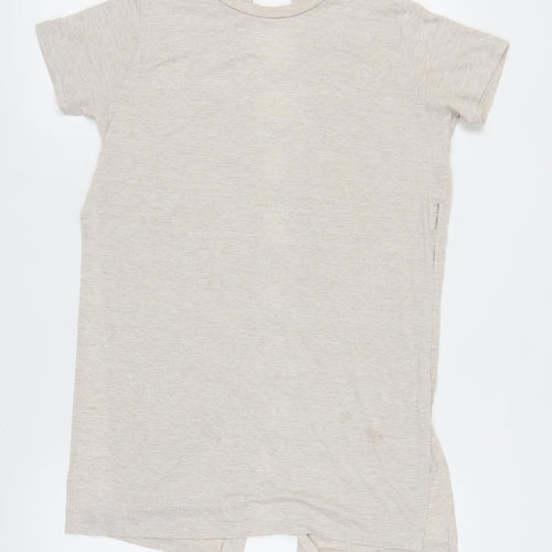 River Island Beige Crew Neck Women's T-Shirt Size 8